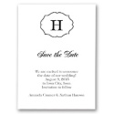 Classic Crest - Black - Save the Date Card