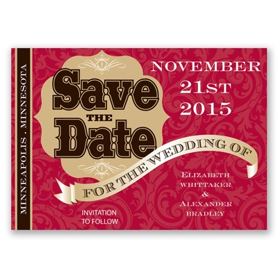 Poster Style - Save the Date Magnet