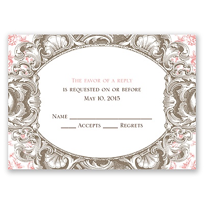 Fancy Frame - Response Card and Envelope