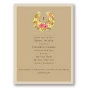 Vintage Wreath - Champagne - Bridal Shower Invitation