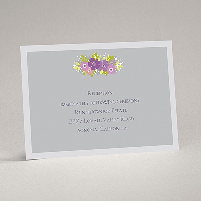 Vintage Wreath - Sterling - Reception Card