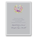 Vintage Wreath - Sterling - Save the Date Card