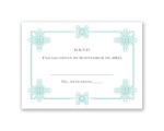 Deco Frame - Aqua - Response Card and Envelope