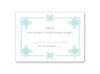 Deco Frame - Aqua - Response Card and Envelope
