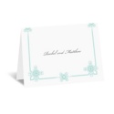 Deco Frame - Aqua - Thank You Card and Envelope
