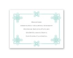 Deco Frame - Aqua - Reception Card