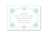 Deco Frame - Aqua - Reception Card