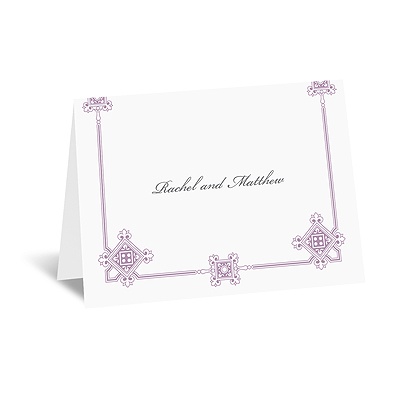 Deco Frame - Lavender - Thank You Card and Envelope