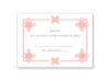 Deco Frame - Pink - Response Card and Envelope