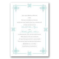 Deco Frame - Aqua - Invitation