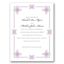 Deco Frame - Lavender - Save the Date Card