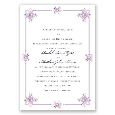Deco Frame - Lavender - Invitation