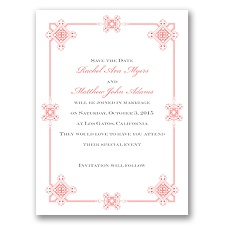 Deco Frame - Pink - Save the Date Card