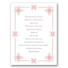 Deco Frame - Pink - Bridal Shower Invitation
