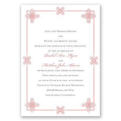 Deco Frame - Pink - Invitation