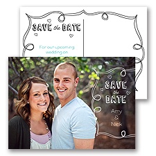 Chalkboard - Save the Date Postcard