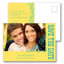 Bold Notice - Yellow - Save the Date Postcard