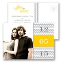 Chic Chevron - Yellow - Save the Date Postcard
