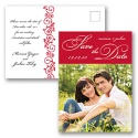 Scripted - Red - Save the Date Postcard