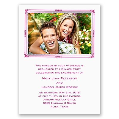 Photo Frame - Engagement Party Invitation