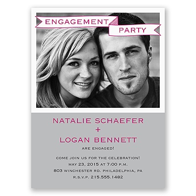 Bold Banner - Engagement Party Invitation