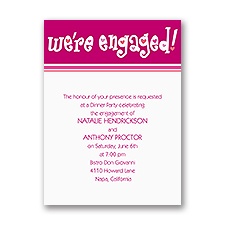We're Engaged - Engagement Party Invitation