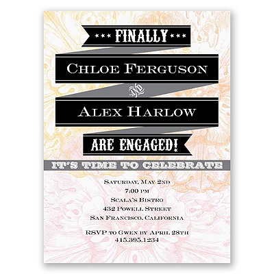Finally Engaged - Engagement Party Invitation
