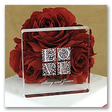 LOVE Square Acrylic Cake Top
