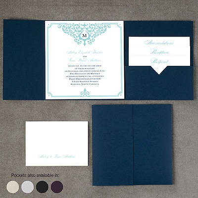 Flourishing Border - Pocket Invitation