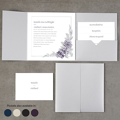 Custom Roses - Pocket Invitation