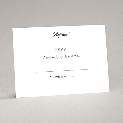 Bright White - Response Card and Envelope - Flat Printed