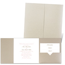 Classic Message - Gold Shimmer - Pocket Invitation