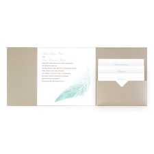 Delicate Feather - Pocket Invitation