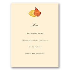 Touch of Autumn - Menu Card