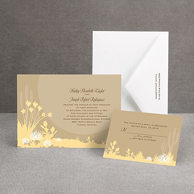 Desert Blooms - Champagne - Invitation