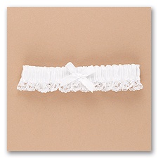 White Wedding Garter