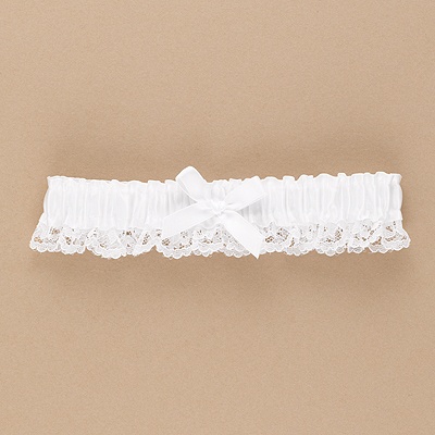 White Wedding Garter