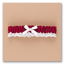 Burgundy Wedding Garter