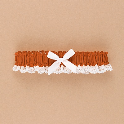 Orange Wedding Garter
