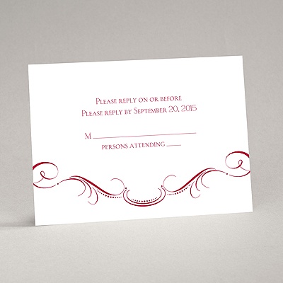 Delicate Flourishes - Response Card and Envelope