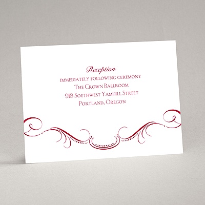 Delicate Flourishes - Reception Card