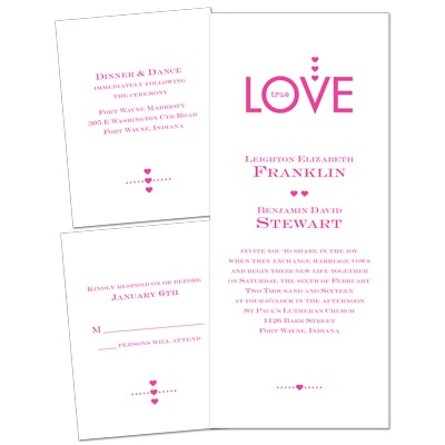 Love So True - 3 for 1 Invitation
