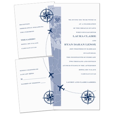 Love's Destination - 3 for 1 Invitation
