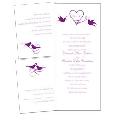 Pretty Birds - 3 for 1 Invitation