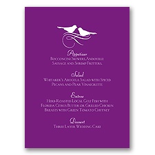 Pretty Birds - Menu Card