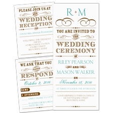 Vintage Type - 3 for 1 Invitation