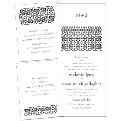 Floral Mosaic - 3 for 1 Invitation