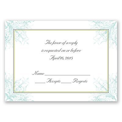 Hip Flourishes - Fresh - Response Card and Envelope
