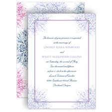 Hip Flourishes - Berry - Invitation