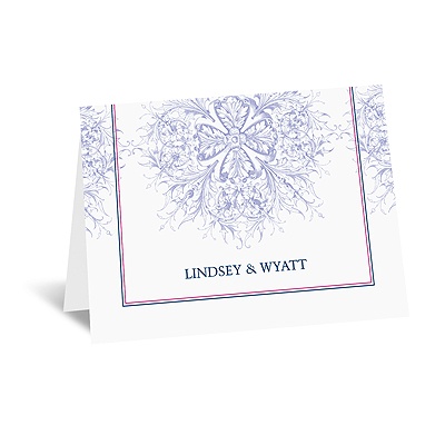 Hip Flourishes - Berry - Thank You Card and Envelope